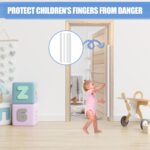 Finger Pinch Door Guard - Child Door Protector & Baby Proofing - 2 PCS Door Jam Shield Hinge Cover for 90 & 180 Degree Door Frames & Gates - Image 6