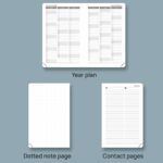 POPRUN Daily Planner 2026 (Jan - Dec), (Purse Size-4.25" x 6.25") 2026 Daily Calendar with One Page Per Day Even Weekends, Hourly Appointment Book with Pocket, PU Leather Softcover - Brown - Image 6