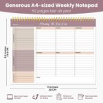 Weekly To Do List Notepad with 52 Undated Sheets（8.5"×11"）- Undated Weekly Planner Notepad for Office Desk Accessories and Supplies - Midnight Lilac - Image 4