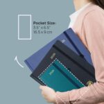 POPRUN 2026 Pocket Planner Week to View 3.5" x 6.5" Hardcover - Small Daily Weekly Monthly Calendar with Elastic Closure, Pen Holder, Ivory Paper - Orange - Image 3