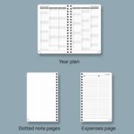 POPRUN 2026 Pocket Planner, (Small Size-4'' x 6.25'') - Daily Weekly and Monthly Calendar Agenda 2026 Appointment Book with Monthly Tabs, Spiral Soft Cover, Inner Pocket, 100 GSM - Navy Blue - Image 6