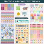 bloom daily planners 40 Page Mega Planner Sticker Pack (1500+ Stickers) - 6” x 9” Bound Ultimate Variety Sticker Book with Foil - Seasons, Celebrations, Holidays, Food, Travel, Quotes & More - Vol. 1 - Image 6