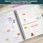 bloom daily planners 40 Page Mega Planner Sticker Pack (1500+ Stickers) - 6” x 9” Bound Ultimate Variety Sticker Book with Foil - Seasons, Celebrations, Holidays, Food, Travel, Quotes & More - Vol. 1 - Image 10