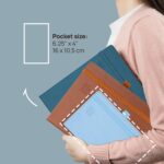 POPRUN Pocket Monthly Planner 2026-2027 (Pocket- 4''x 6.25'' Soft Leather Cover) - 18 Month Calendar Book for Purse (Jan.2026 - Jun. 2027), 100 GSM Thick Paper - Pink - Image 3