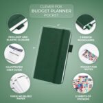 Clever Fox Budget Planner Pocket – Mini Expense Tracker Notebook. Monthly Budgeting Organizer, Finance Logbook & Accounts Book, Small (Dark Green) - Image 3