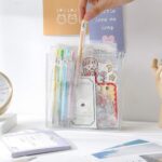 Washi Masking Tapes Multi Organizer Pouch, Minimalist Transparent Large-capacity Visible Portable Storage Bag for Stationery Stickers Travel Small Object Planner Pens Journal Supplies - Image 4