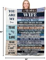 Anniversary Romantic Gift for Wife, Ultra-Soft Micro Fleece Sherpa Throw Blanket, Christmas Day Gifts for Her, Wife Birthday Gifts from Husband, for Bedding Sofa and Travel - Image 9