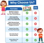 Montessori Preschool Busy Book for Toddlers Ages 3 and Up - Preassembled Preschool Learning Activities Homeschool Montessori Toys - 3 Year Old Boy Gift, Christmas Gifts for Grandkids - Image 7