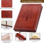 Leather Journal Notebook,300 Pages Hope Tree Softcover Lined Notebook for Women Men,300 Travel,Business,Work,Office,School Note Taking,5.7'' X 8.3''(brown) - Image 3
