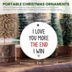 Christmas Couple Gifts for Girlfriend Boyfriend - Ceramic Christmas Ornaments 2025 for Tree Decorations - I Love You Gifts for Gf Him Her Women Men, Wife Husband Gift Ideas, Stocking Stuffers - Image 4