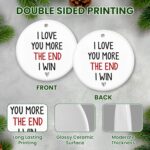Christmas Couple Gifts for Girlfriend Boyfriend - Ceramic Christmas Ornaments 2025 for Tree Decorations - I Love You Gifts for Gf Him Her Women Men, Wife Husband Gift Ideas, Stocking Stuffers - Image 5