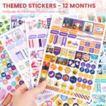 Ospelelf Planner Stickers, 18 Sheets Monthly Calendar Sticker Pack, Inspirational Motivational Quotes Festivals Label Sticker, for Decorating Organizers Scrapbooks Laptops Cups - Image 3