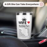 Gifts for Wife - Wife Gifts from Husband - Wedding Anniversary for Women, Valentines, Birthday Gift Ideas, Mothers Day, Christmas Gift for Her - Romantic Cup for Her - 20 Oz White Tumbler - Image 5