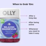 OLLY Relaxing Magnesium Gummies, Supports Muscle Relaxation*, Magnesium Citrate, Raspberry Lavender Flavor, 15 Day Supply - 60 Count - Image 6