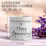 Anniversary Candle - Aniversario Gifts for Men, Women & Couples - Romantic Gifts for Him, Her - 6oz - Image 3