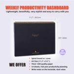 Weekly Desk Planner Monday Start - Dashboard Desk Pad Ideal for Project Manager, Business Owner, Freelancer, and Multitaskers to Achieve Goals - Spiral Productivity Journal - Image 3