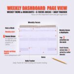 Weekly Desk Planner Monday Start - Dashboard Desk Pad Ideal for Project Manager, Business Owner, Freelancer, and Multitaskers to Achieve Goals - Spiral Productivity Journal - Image 4