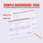Weekly Desk Planner Monday Start - Dashboard Desk Pad Ideal for Project Manager, Business Owner, Freelancer, and Multitaskers to Achieve Goals - Spiral Productivity Journal - Image 5
