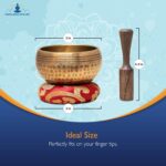 Tibetan Singing Bowls Set~ Meditation Sound Bowl hand Hammered in Nepal For Yoga, Meditation, Mindfulness, Healing & Chakra balancing~ (3 inch) - Image 3