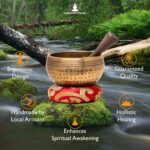 Tibetan Singing Bowls Set~ Meditation Sound Bowl hand Hammered in Nepal For Yoga, Meditation, Mindfulness, Healing & Chakra balancing~ (3 inch) - Image 5