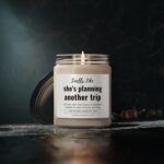 WITH MEMORIES-Smells Like She's Planning Another Trip Funny Travel Gift for Women, Jetsetter Gifts, Wanderlust Travel-Themed Scented Candle, 9oz Soy Wax Candle, 40-50 Hour Burn Time - Image 9
