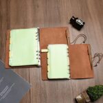 Wonderpool Leather Journal A6 Refillable 6 Ring Binder Notebook with Lined Paper and Pen,Writing Diary for Work Travel and Agenda Plan (a-Maroonpink) - Image 4
