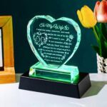 YWHL Gifts for Wife from Husband Birthday Gifts for Wife Crystal Keepsake Anniversary Present with Colorful LED Base Romantic I Love You Gift for Her on Valentines Mothers Day Christmas - Image 3