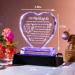 YWHL Gifts for Wife from Husband Birthday Gifts for Wife Crystal Keepsake Anniversary Present with Colorful LED Base Romantic I Love You Gift for Her on Valentines Mothers Day Christmas - Image 5