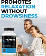 Renew Actives L-Theanine Supplements - Promotes Relaxation, Mental Clarity, & Focus - 250mg Per Serving - Non-GMO, Vegan, Gluten-Free - Made in Canada - 120 Easy-to-Swallow Capsules - Image 8