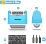 LioNergy Identity Protection Roller Stamp Roller Identity Theft Prevention Security Stamp with 3 Refills - Blue - Image 3