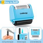 LioNergy Identity Protection Roller Stamp Roller Identity Theft Prevention Security Stamp with 3 Refills - Blue - Image 4