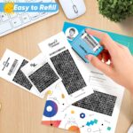 LioNergy Identity Protection Roller Stamp Roller Identity Theft Prevention Security Stamp with 3 Refills - Blue - Image 5