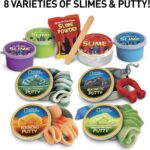 NATIONAL GEOGRAPHIC Mega Slime Kit & Putty Lab - 4 Types of Slime Plus 4 Types of Putty Including Magnetic, Slime Kit for Boys and Girls, Sensory Toy & Science Kit - Image 3