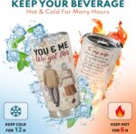 Macorner Gifts for Wife, Wife Gifts, Romatic Valentines day gifts for Her, Christmas gift for Old Couple, You & Me We Got This, Stainless Steel Tumbler 20oz I Love You Her, Anniversary Presents - Image 6