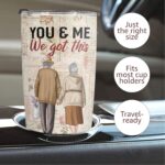 Macorner Gifts for Wife, Wife Gifts, Romatic Valentines day gifts for Her, Christmas gift for Old Couple, You & Me We Got This, Stainless Steel Tumbler 20oz I Love You Her, Anniversary Presents - Image 8
