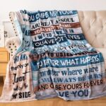 to My Girlfriend Blanket Girlfriend Gifts I Love You Blessing Sweet Sayings Quote Throw Blankets Birthday Gifts for Her Anniversary Soft Blankets for Bed Sofa and Couch 60x50 inch - Image 4
