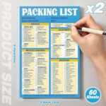 Eaasty 2 Pcs 120 Sheets Summer End of Year Travel Packing List 6 x 9 Packing List Checklist Notepad Cruise Checklist Essentials Note Pad for Hiking Camping Beach Vacations Gifts - Image 3
