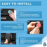 Oven Lock Child Safety, 1 Pack, Oven Door Lock Child Safety, Oven Baby Proofing, Heat-Resistant, Durable & Easy to Install Oven Safety Locks for Toddlers, Baby Proof Oven (Black) - Image 6