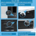 Oven Lock Child Safety, 1 Pack, Oven Door Lock Child Safety, Oven Baby Proofing, Heat-Resistant, Durable & Easy to Install Oven Safety Locks for Toddlers, Baby Proof Oven (Black) - Image 7