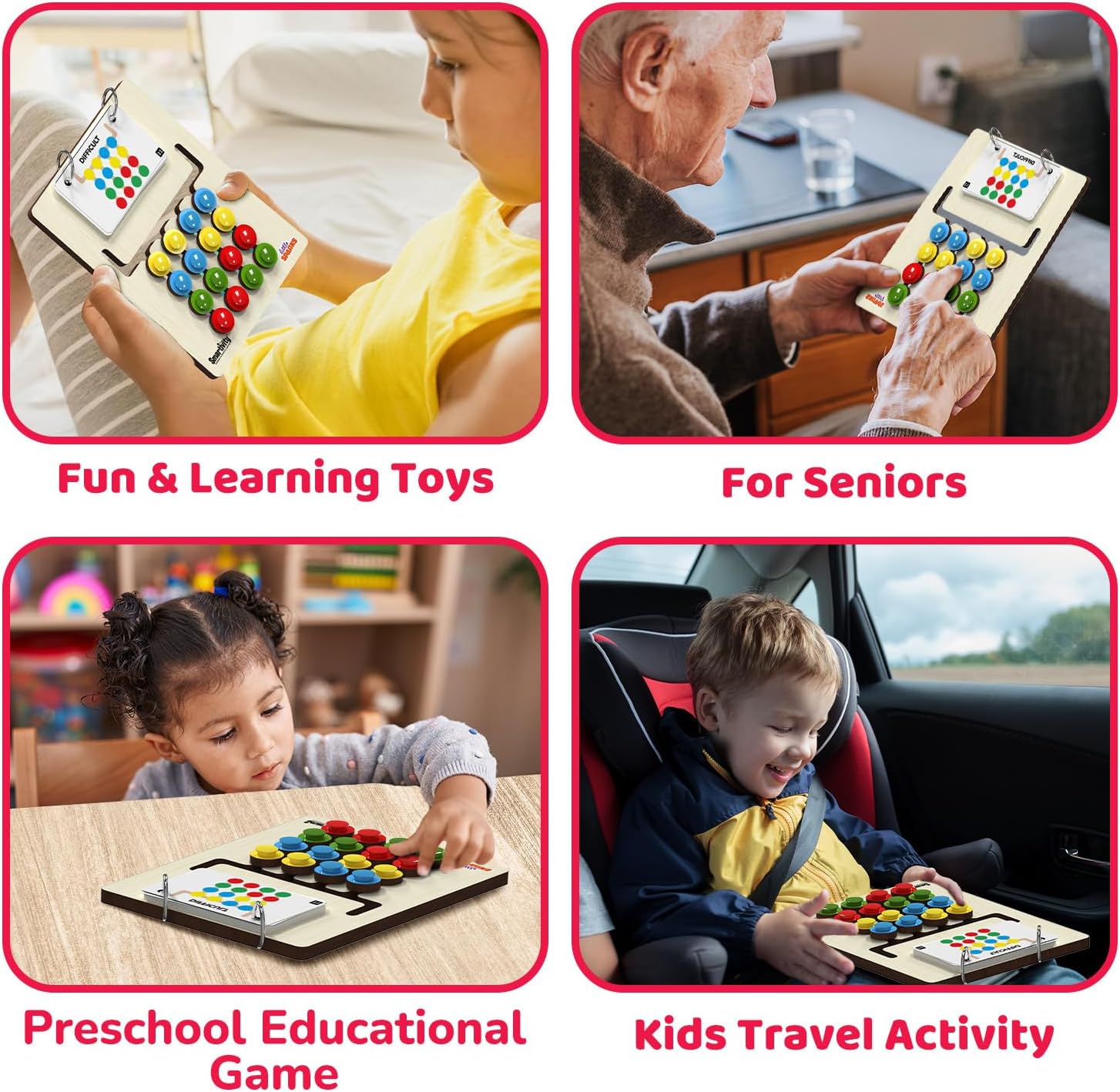 Smartivity Montessori Slide Puzzle I Color & Pattern Matching Toys for Kids 4 to 8 Years I Christmas, Birthday Gift for Boys & Girls I Preschool Educational Toy for 4, 5, 6, 7, 8 | Travel Friendly - Image 7