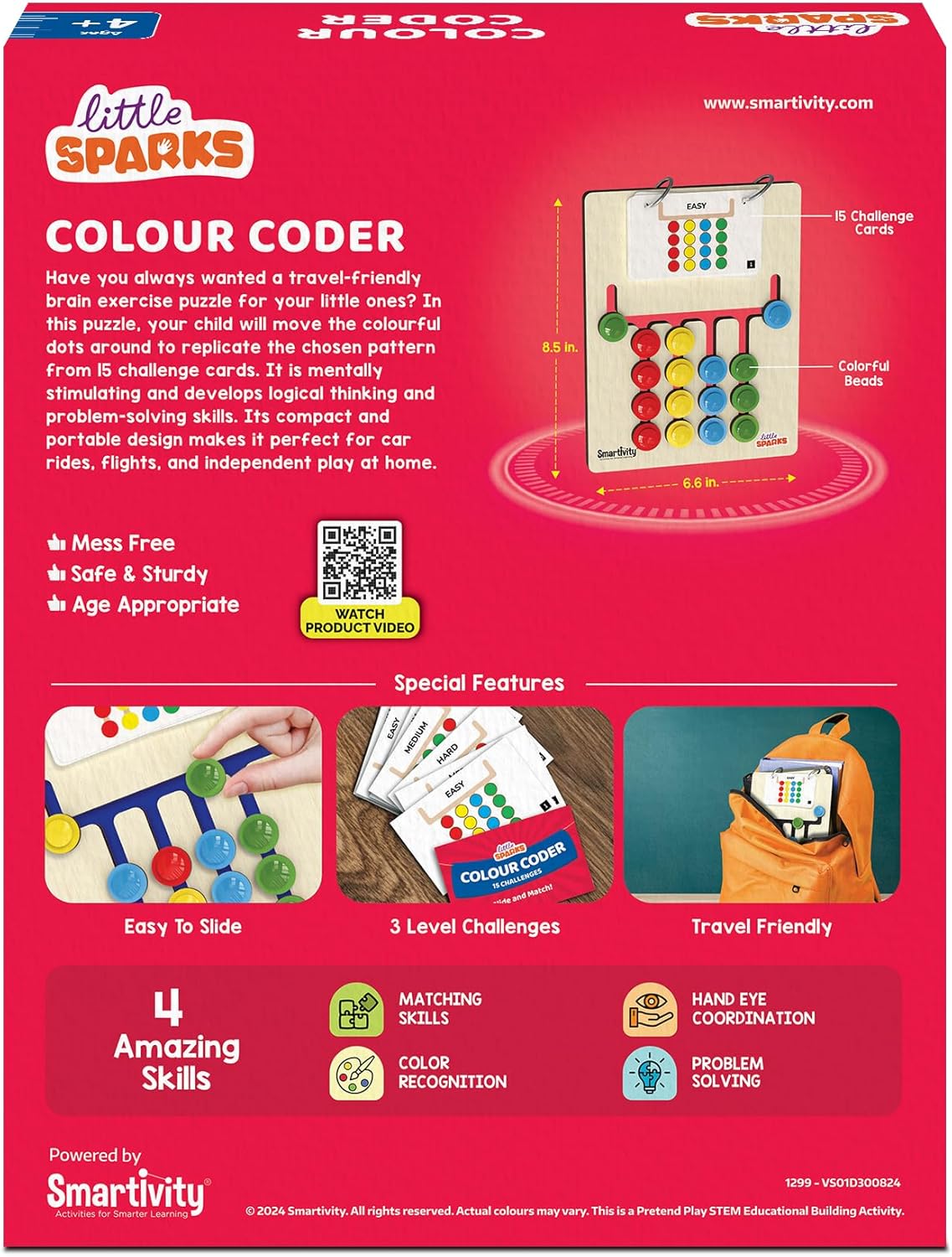 Smartivity Montessori Slide Puzzle I Color & Pattern Matching Toys for Kids 4 to 8 Years I Christmas, Birthday Gift for Boys & Girls I Preschool Educational Toy for 4, 5, 6, 7, 8 | Travel Friendly - Image 8