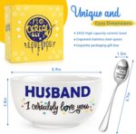 Husband Gifts from Wife, Best Wedding Anniversary Christmas Birthday Gift for Him Men from Wife, Husband I Cerealsly Love You, Romantic Cereal Bowl Presents Box - Image 3