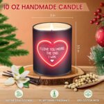 TEEZWONDER Christmas Anniversary Wedding Gifts for Women Men - I Love You More Long Lasting Vanilla Lavender Candle 10 Oz - I Love You Christmas Birthday Gifts for Him Her Boyfriend Husband - Image 4