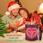 TEEZWONDER Christmas Anniversary Wedding Gifts for Women Men - I Love You More Long Lasting Vanilla Lavender Candle 10 Oz - I Love You Christmas Birthday Gifts for Him Her Boyfriend Husband - Image 6