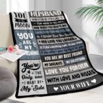 Husband Christmas Birthday Gifts - Unique Wedding Anniversary Romantic Gifts for Husband from Wife - Valentines Day Fathers Day Birthday Presents for Him - to My Man Blanket 50"x60" - Image 5