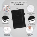 Clever Fox Self Mastery Journal – Guided Daily Reflection & Self Improvement Journal with Prompts – Journaling Notebook for Women & Men (Black) - Image 3