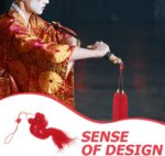Martial Arts Sword Tassel Secure Hanging Design Vibrant Red Chinese Sword Tassel Pendant for Tai Chi and Fitness Training Decor - Image 4