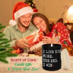 Christmas Anniversary Wedding Gifts for Women Men - I Win Vanilla Lavender Scented Candle 10 oz - Christmas Birthday Gifts for Him Her, Couple Gift for Boyfriend Girlfriend Husband Wife - Image 3