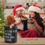 Christmas Anniversary Wedding Gifts for Women Men - I Win Vanilla Lavender Scented Candle 10 oz - Christmas Birthday Gifts for Him Her, Couple Gift for Boyfriend Girlfriend Husband Wife - Image 6