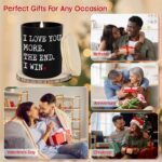 Christmas Anniversary Wedding Gifts for Women Men - I Win Vanilla Lavender Scented Candle 10 oz - Christmas Birthday Gifts for Him Her, Couple Gift for Boyfriend Girlfriend Husband Wife - Image 7